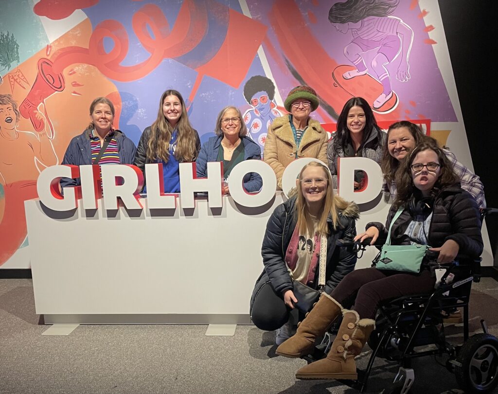 Women exploring Cincinnati and learning more about women’s history together.